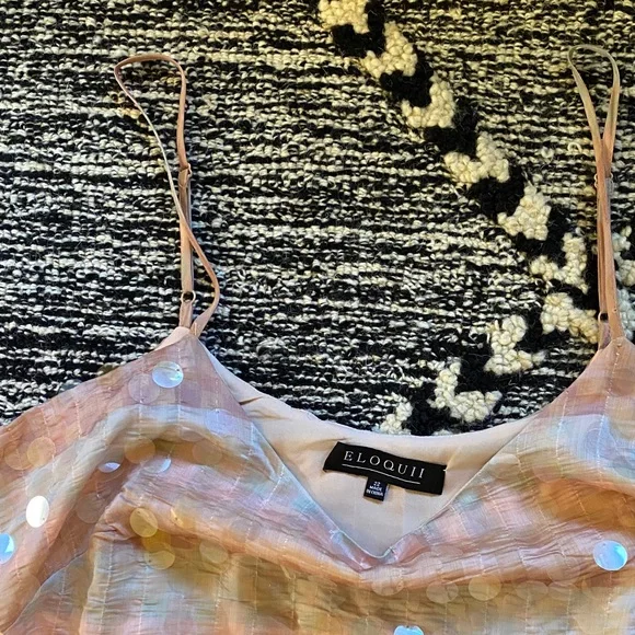 Eloquii Sequin Pink Slip Dress - Picture 7 of 9